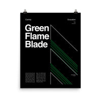 Green Flame Blade Poster
